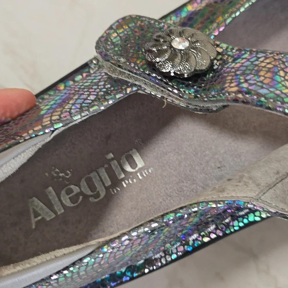 Alegria Paloma Iridescent Mary Jane Shoes